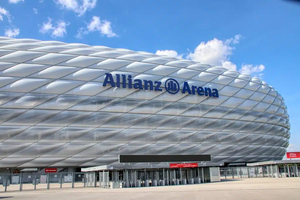 Estádio de futebol Allianz Arena em Munique na Alemanha