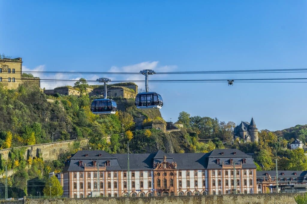 Teleférico de Koblenz, na Alemanha. Guia brasileiro na Alemanha