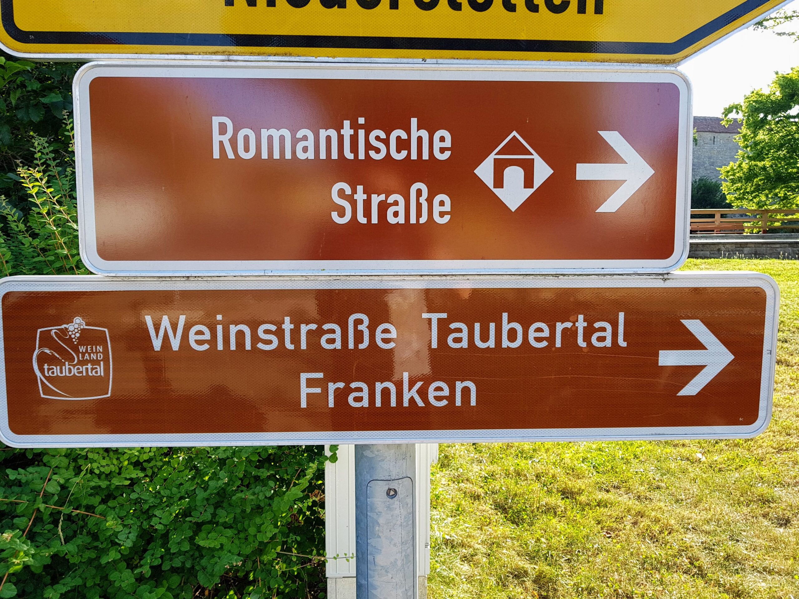 Placa da Rota Romântica - Romantische Strasse