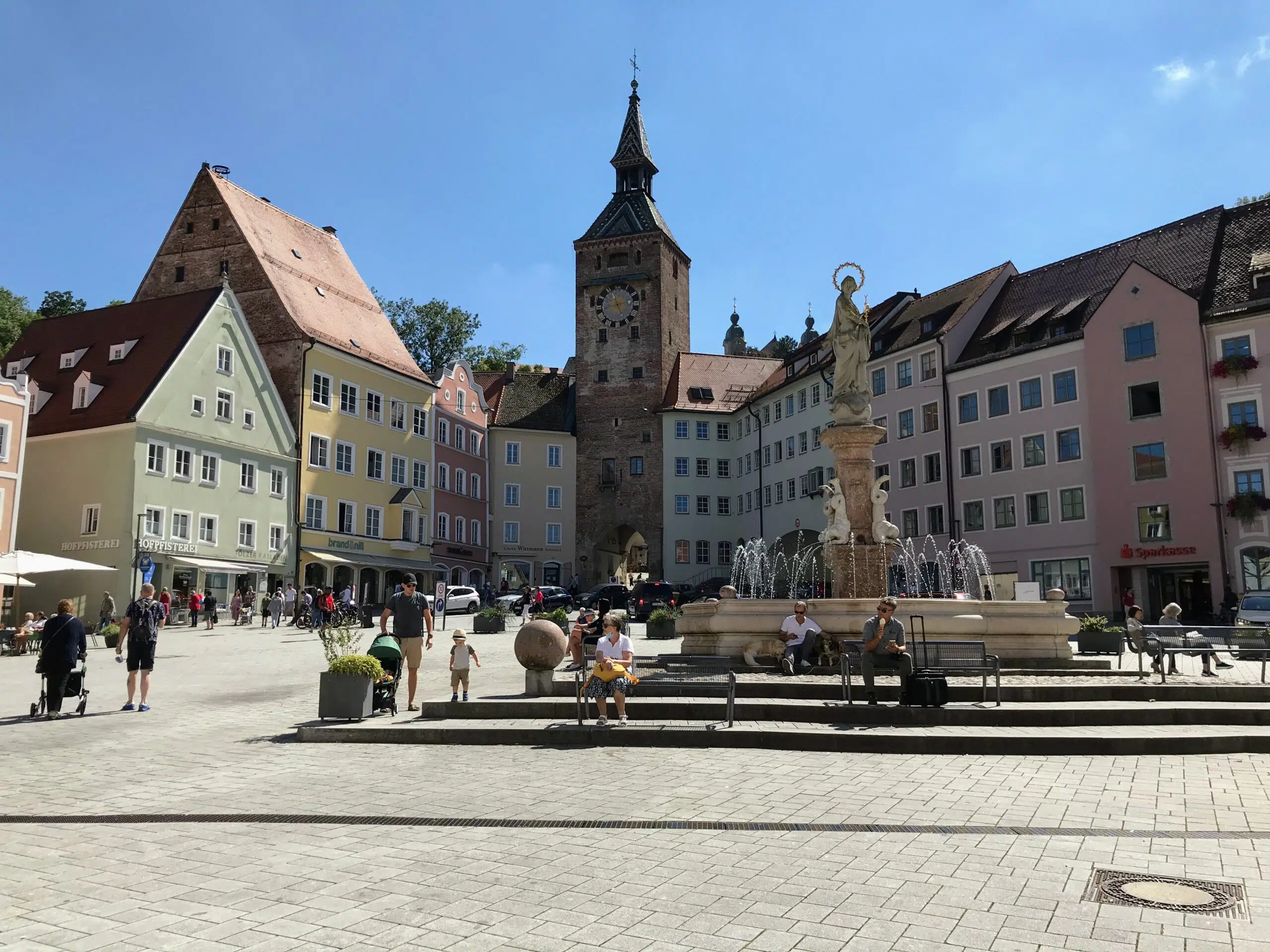 Praca central de Landsberg am Lech na Rota Romântica na Alemanha