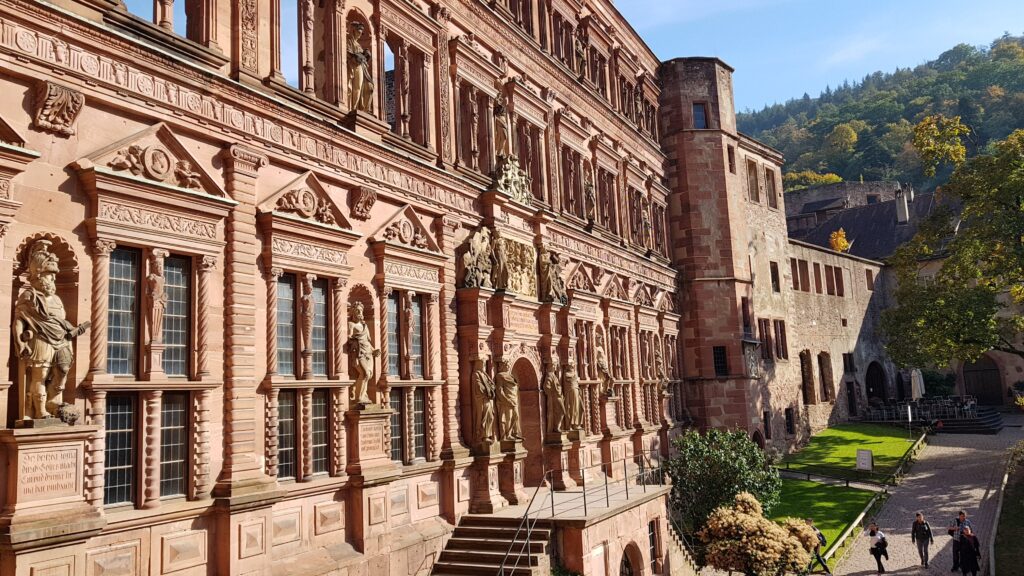 Ottheinrichsbau, a fachada renascentista do Castelo de Heidelberg