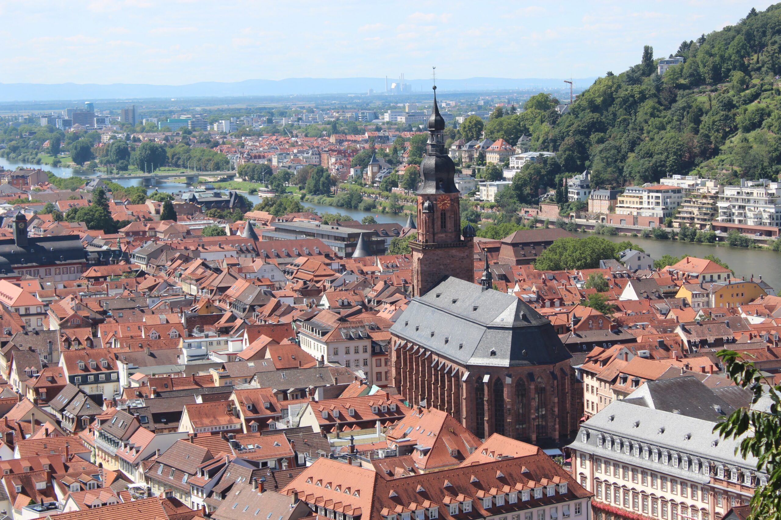 Vista da cidade de Heidelberg na Alemanha, a partir do castelo