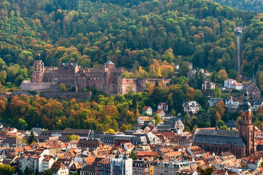 Castelo de Heidelberg visto da Cidade Velha