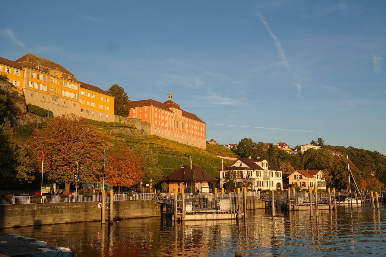 Neues Schloss em Meersburg na Alemanha no Lago de Constança. Guia brasileiro na Alemanha.