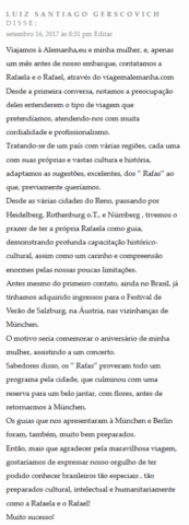 LUIZ SANTIAGO GERSCOVICH – Review Viagem Alemanha