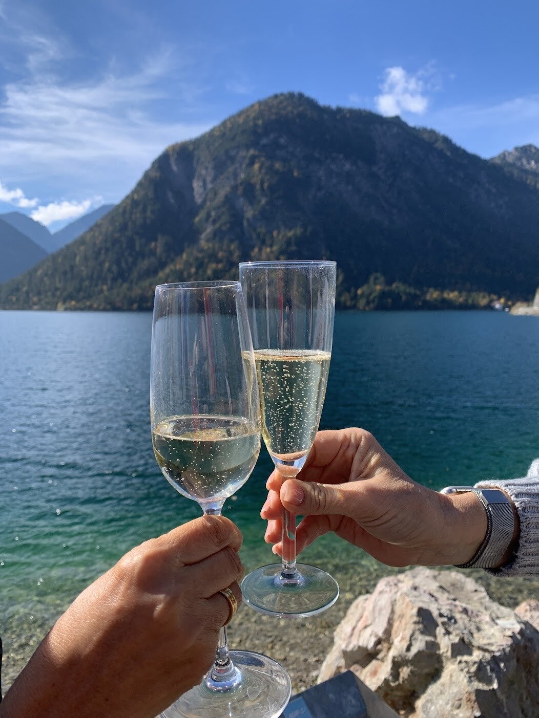 Vinhedos de altitude no Alto Ádige com as Dolomitas ao fundo