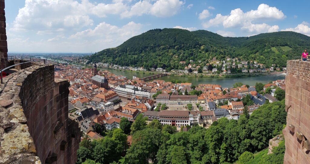 Cidade Velha, Igreja do Espírito Santo, Ponte Velha e Heiligenberg vistos do castelo