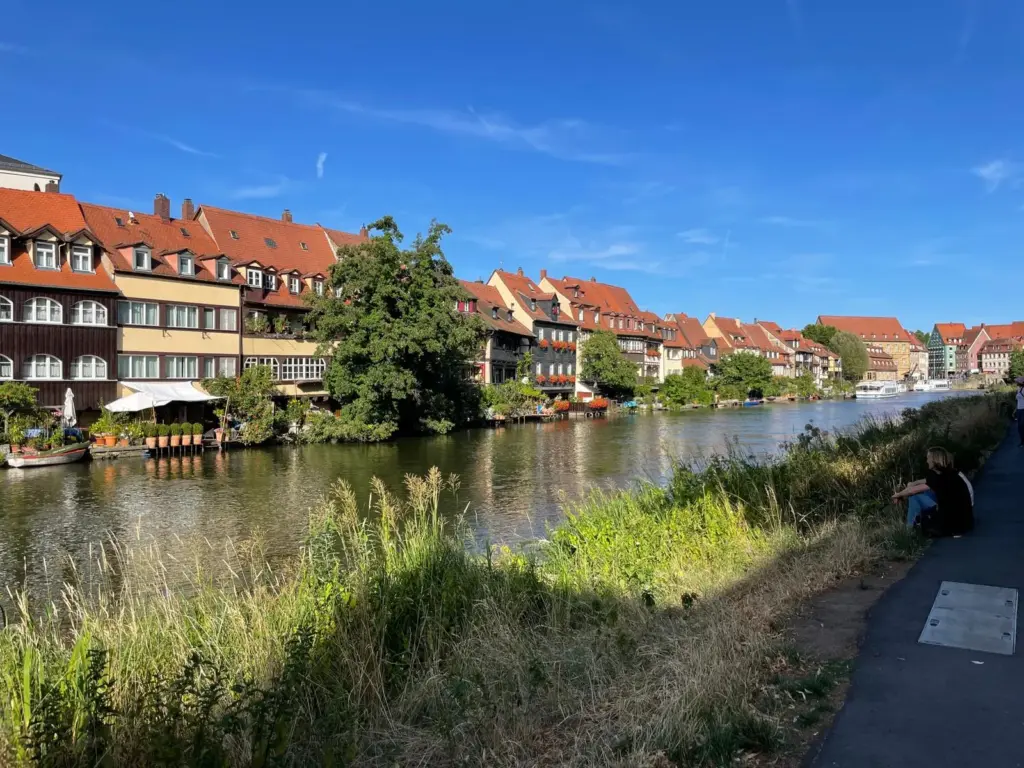 Casas da Pequena Veneza às margens do rio Regnitz, em Bamberg